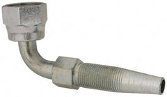 Parker - 11/16-16 SAE Steel Hydraulic Hose Female Seal-Lok Swivel 90° Elbow & Short Drop - 6,000 psi, -6 Hose Size, 3/8" Hose Diam - Eagle Tool & Supply