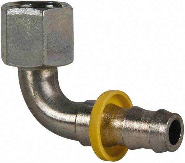 Parker - 13/16-16 SAE Steel Hydraulic Hose Female Seal-Lok Swivel & 90° Elbow - -8 Hose Size - Eagle Tool & Supply