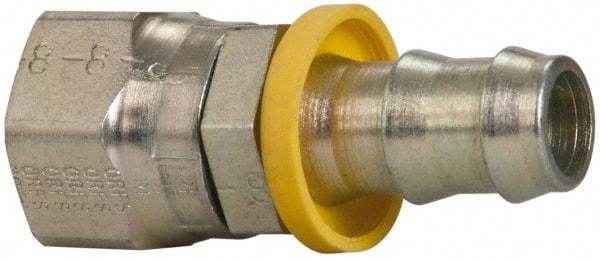 Parker - 13/16-16 SAE Steel Hydraulic Hose Female Seal-Lok Swivel Short - -8 Hose Size - Eagle Tool & Supply
