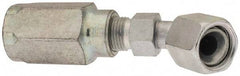 Parker - 3/4-16 Female JIC Steel Hydraulic Hose Female JIC Swivel & 45° Elbow & Short Drop - 5,000 psi, -8 Hose Size, 1/2" Hose Diam - Eagle Tool & Supply