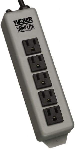 Tripp-Lite - 5 Outlets, 120 VAC15 Amps, 15' Cord, Power Outlet Strip - Keyhole, Tab Mount, 5-15 NEMA Configuration, 8-3/4" Strip - Eagle Tool & Supply