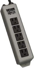 Tripp-Lite - 5 Outlets, 120 VAC15 Amps, 15' Cord, Power Outlet Strip - Keyhole, Tab Mount, 5-15 NEMA Configuration, 8-3/4" Strip - Eagle Tool & Supply