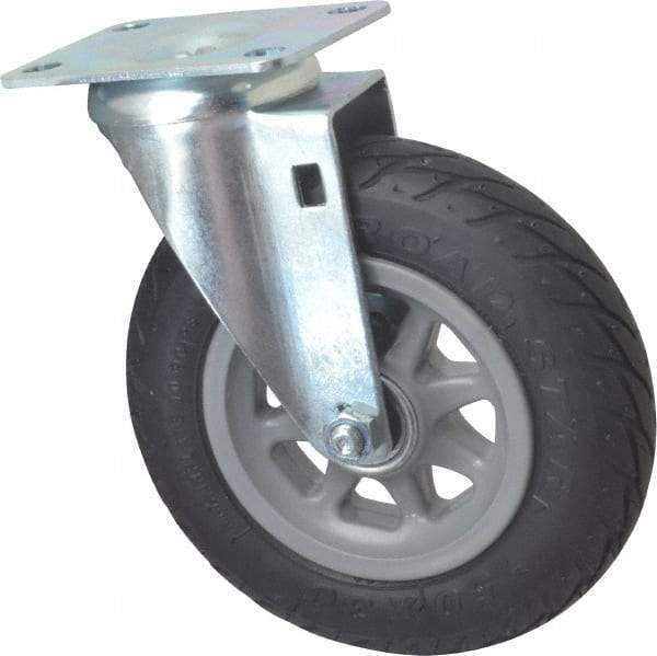 Shepherd - 6" Diam x 1-1/4" Wide, Phenolic Swivel Caster - 150 Lb Capacity, Top Plate Mount, 2-5/8" x 3-3/4" Plate, Ball Bearing - Eagle Tool & Supply