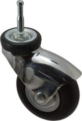 Shepherd - 3" Diam x 15/16" Wide x 3-7/8" OAH Stem Mount Swivel Caster - Neoprene, 110 Lb Capacity, Precision Ball Bearing, 5/16 x 1-1/2" Friction Stem - Eagle Tool & Supply