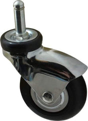 Shepherd - 3" Diam x 15/16" Wide x 3-7/8" OAH Stem Mount Swivel Caster - Neoprene, 110 Lb Capacity, Precision Ball Bearing, 7/16 x 1-7/16" Friction Stem - Eagle Tool & Supply