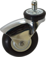 Shepherd - 3" Diam x 15/16" Wide x 3-7/8" OAH Stem Mount Swivel Caster - Neoprene, 110 Lb Capacity, Precision Ball Bearing, 7/16 x 7/8" Friction Stem - Eagle Tool & Supply