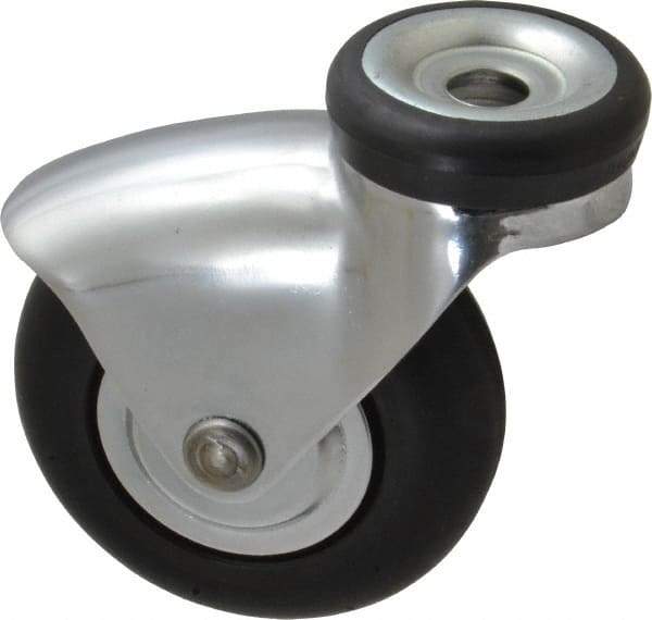 Shepherd - 3" Diam x 15/16" Wide x 3-7/8" OAH Hollow Kingpin Mount Swivel Caster - Neoprene, 110 Lb Capacity, Precision Ball Bearing, 7/16 x 1/2" Hollow Kingpin Stem - Eagle Tool & Supply