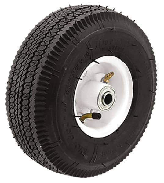 Albion - 8 Inch Diameter x 2-1/2 Inch Wide, Pneumatic Caster Wheel - 220 Lb. Capacity, 1/2 Inch Axle Diameter, Ball Bearing - Eagle Tool & Supply