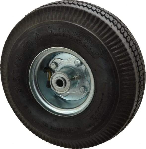 Albion - 10 Inch Diameter x 4-1/8 Inch Wide, Pneumatic Caster Wheel - 350 Lb. Capacity, 3-1/2 Inch Hub Length, 1/2 Inch Axle Diameter, Ball Bearing - Eagle Tool & Supply