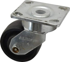 Albion - 4" Diam x 2" Wide x 5-5/8" OAH Top Plate Mount Swivel Caster - Glass Filled Nylon, 800 Lb Capacity, Roller Bearing, 4 x 4-1/2" Plate - Eagle Tool & Supply