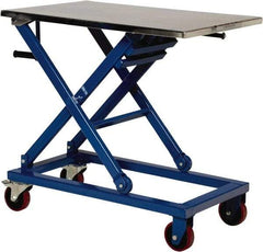 Vestil - 660 Lb Capacity Manual Scissor Lift - 18" to 39-1/2" Lift Height, 37" Platform Length x 23-1/2" Platform Width - Eagle Tool & Supply