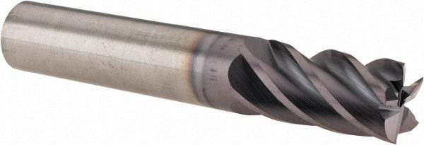 M.A. Ford - 1/2", 1" LOC, 1/2" Shank Diam, 3" OAL, 5 Flute, Solid Carbide Square End Mill - Single End, ALtima Finish, 38° Helix, Centercutting, Right Hand Cut, Right Hand Flute, Series 178 - Eagle Tool & Supply
