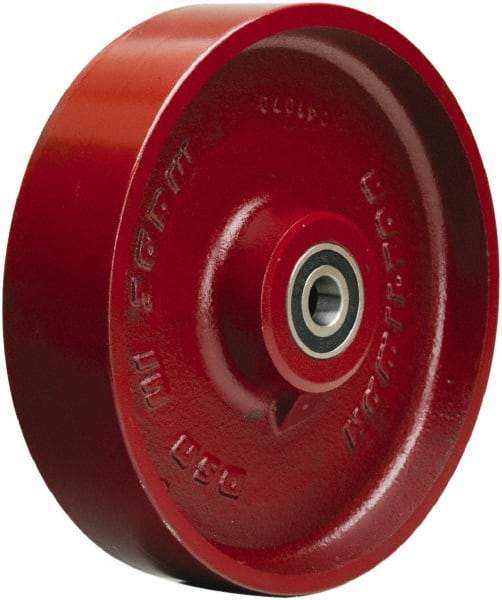 Hamilton - 8 Inch Diameter x 2 Inch Wide, Cast Iron Caster Wheel - 1,500 Lb. Capacity, 2-1/4 Inch Hub Length, 1/2 Inch Axle Diameter, Precision Ball Bearing - Eagle Tool & Supply