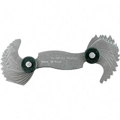 Mitutoyo - Screw Pitch Gages Threads per Inch Range: 4 - 56 Pitch Range (mm): 0.50-6.00 - Eagle Tool & Supply