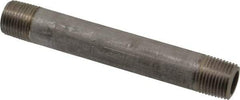 Merit Brass - Schedule 80, 1/2" Pipe x 5-1/2" Long, Grade 304/304L Stainless Steel Pipe Nipple - Seamless & Threaded - Eagle Tool & Supply