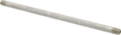 Merit Brass - Schedule 80, 1/4" Pipe x 12" Long, Grade 316/316L Stainless Steel Pipe Nipple - Seamless & Threaded - Eagle Tool & Supply