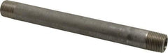 Merit Brass - Schedule 80, 1/2" Pipe x 8" Long, Grade 316/316L Stainless Steel Pipe Nipple - Seamless & Threaded - Eagle Tool & Supply