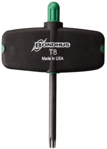 Bondhus - T8 Torx Plus Key - Wing Handle, Protanium High Torque Steel, 2" Length Under Head - Eagle Tool & Supply