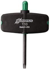 Bondhus - T10 Torx Plus Key - Wing Handle, Protanium High Torque Steel, 2" Length Under Head - Eagle Tool & Supply