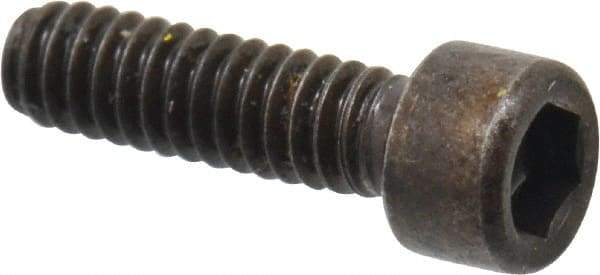 Made in USA - #2-56 UNC Hex Socket Drive, Socket Cap Screw - Alloy Steel, Black Oxide Finish, Fully Threaded, 5/16" Length Under Head - Eagle Tool & Supply