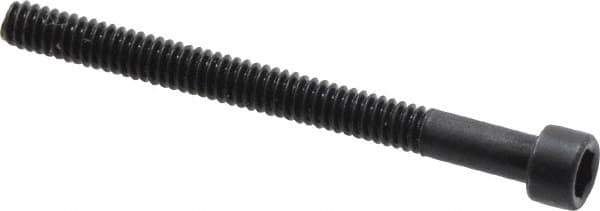 Made in USA - #2-56 UNC Hex Socket Drive, Socket Cap Screw - Alloy Steel, Black Oxide Finish, Partially Threaded, 1" Length Under Head - Eagle Tool & Supply