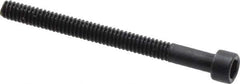 Made in USA - #2-56 UNC Hex Socket Drive, Socket Cap Screw - Alloy Steel, Black Oxide Finish, Partially Threaded, 1" Length Under Head - Eagle Tool & Supply