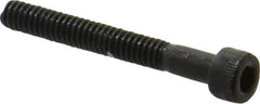 Made in USA - #5-40 UNC Hex Socket Drive, Socket Cap Screw - Alloy Steel, Black Oxide Finish, Partially Threaded, 1-1/4" Length Under Head - Eagle Tool & Supply