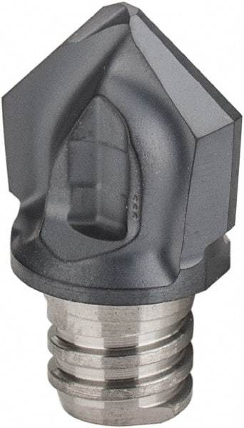 Iscar - MM HCD Grade IC908 Carbide Chamfer Milling Tip Insert - TiAlN Finish, 2 Flutes, 0.409" Cutting Diam, 0.354" Depth of Cut, 0.463" Extension - Eagle Tool & Supply
