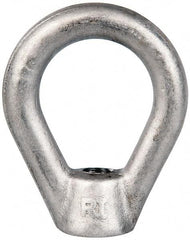 Gibraltar - 2,700 Lb Capacity, 3/8-16 Thread, Stainless Steel Lifting Eye Nut - Grade 316, 2-1/2" High, 1-1/4" Inside & 2" Outside Eye Diam, 7/8" Bell/Base Width - Eagle Tool & Supply