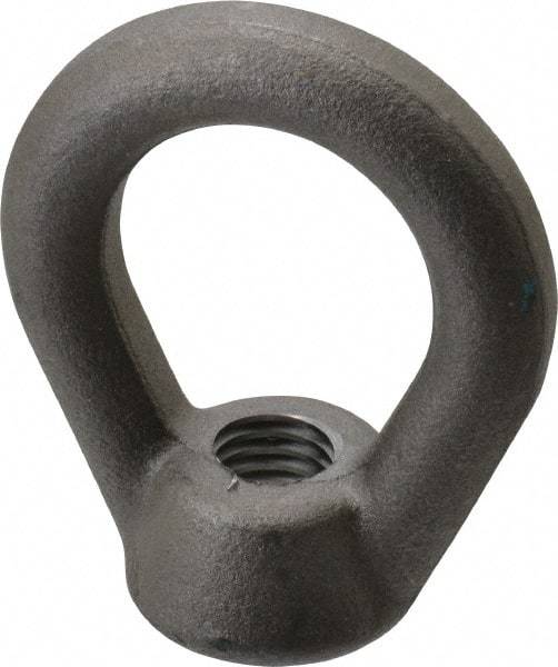 Gibraltar - 5,000 Lb Capacity, 5/8-11 Thread, Self Colored, Carbon Steel Heavy Duty Lifting Eye Nut - Grade C-1030, 3" High, 1-1/2" Inside & 2-1/2" Outside Eye Diam, 1-3/8" Bell/Base Width - Eagle Tool & Supply