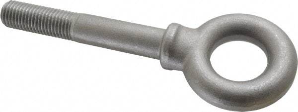 Gibraltar - 9,000 Lb Capacity, Steel, 1-8 Thread, Lifting Eye Bolt - Partially Threaded, 6" Shank, 2-1/2" Thread Length, Shoulder - Eagle Tool & Supply