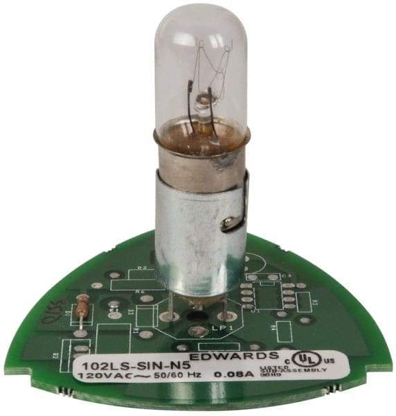 Edwards Signaling - Incandescent Lamp, Clear, Steady, Stackable Tower Light Module - 120 VAC, 0.08 Amp, IP54, IP65 Ingress Rating, 3R, 4X NEMA Rated, Panel Mount, Pipe Mount - Eagle Tool & Supply