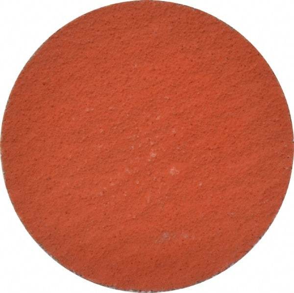 3M - 2" Disc Diam, 100 Grit, Ceramic Alumina Quick Change Disc - Type R Attaching System, Coated, Orange, Fine Grade, 25,000 RPM, 777F Series - Eagle Tool & Supply