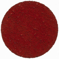 3M - 1" Disc Diam, 80 Grit, Ceramic Quick Change Disc - Type S Attaching System, Coated, Orange, Medium Grade, 30,000 RPM, 777F Series - Eagle Tool & Supply