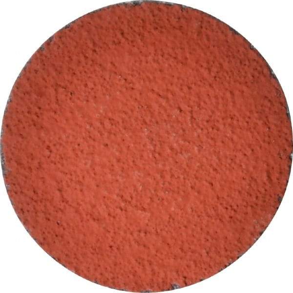3M - 2" Disc Diam, 50 Grit, Ceramic Quick Change Disc - Type S Attaching System, Coated, Orange, Coarse Grade, 25,000 RPM, 777F Series - Eagle Tool & Supply