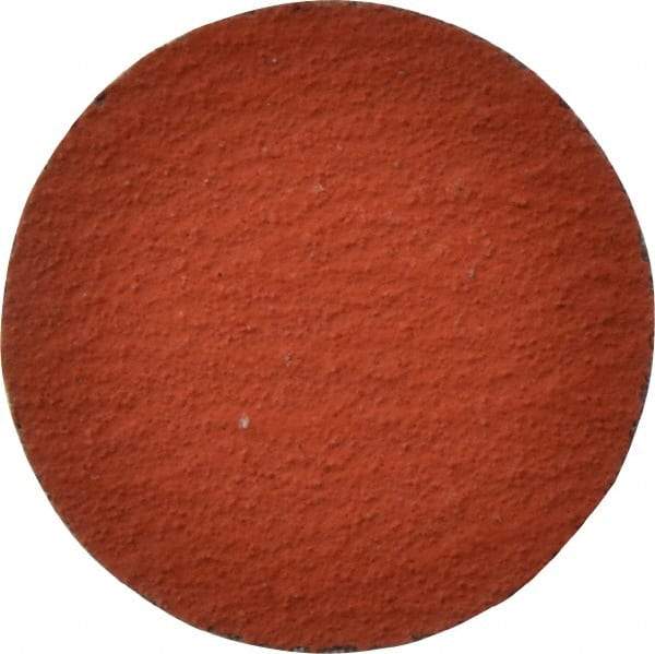 3M - 2" Disc Diam, 80 Grit, Ceramic Quick Change Disc - Type S Attaching System, Coated, Orange, Medium Grade, 25,000 RPM, 777F Series - Eagle Tool & Supply