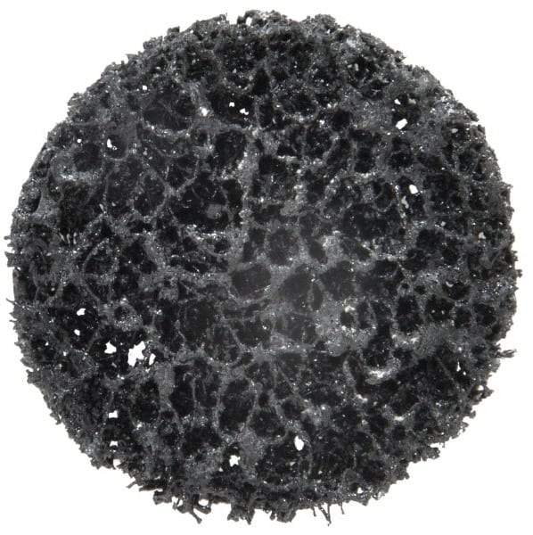 3M - 2" Disc Diam, Silicon Carbide Quick Change Disc - Type R Attaching System, Nonwoven, Black, Very Coarse Grade, 18,000 RPM - Eagle Tool & Supply