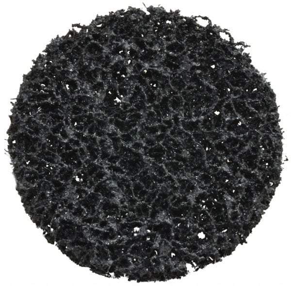 3M - 3" Disc Diam, Silicon Carbide Quick Change Disc - Type R Attaching System, Nonwoven, Black, Very Coarse Grade, 15,000 RPM - Eagle Tool & Supply