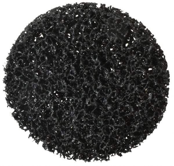 3M - 4" Disc Diam, Silicon Carbide Quick Change Disc - Type R Attaching System, Nonwoven, Black, Very Coarse Grade, 11,000 RPM - Eagle Tool & Supply
