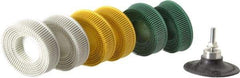 3M - 7 Piece, 3" Diam, Bristle Disc Power Brush Set - Ceramic Aluminum Oxide Abrasive - Eagle Tool & Supply