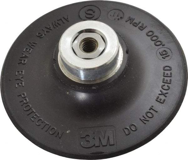 3M - 3" Diam Quick-Change Type R Disc Backing Pad - Soft Density, 15,000 RPM, Roloc TR Compatible - Eagle Tool & Supply