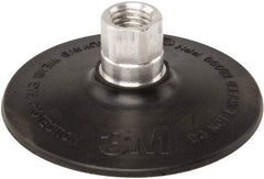 3M - 4" Diam Quick-Change Type R Disc Backing Pad - Hard Density, 12,000 RPM, Roloc TR Compatible - Eagle Tool & Supply