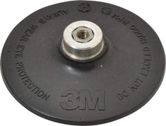 3M - 4" Diam Quick-Change Type R Disc Backing Pad - Medium Density, 12,000 RPM, Roloc TR Compatible - Eagle Tool & Supply