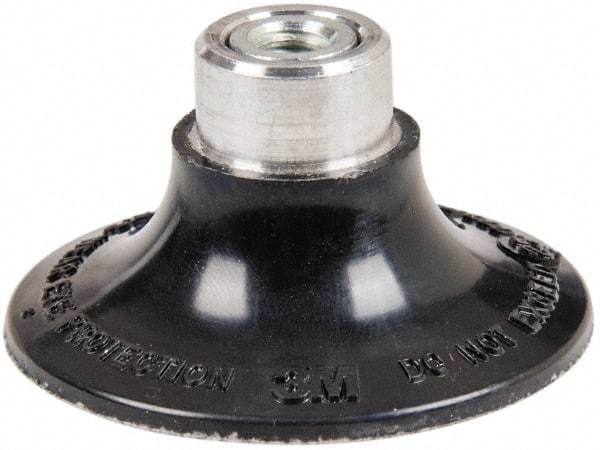3M - 2" Diam Hard Backing Pad - 1/4-20 Thread & 25000 Max RPM, for Deburring Wheels - Eagle Tool & Supply