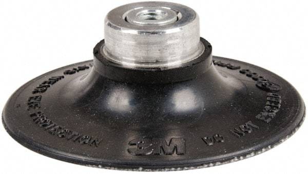 3M - 3" Diam Quick-Change Type S Disc Backing Pad - Medium Density, 18,000 RPM, Roloc TS Compatible - Eagle Tool & Supply