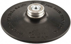3M - 4" Diam Quick-Change Type S Disc Backing Pad - Medium Density, 12,000 RPM, Roloc TS Compatible - Eagle Tool & Supply