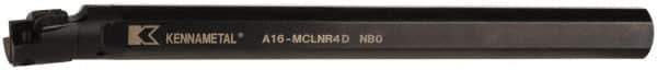 Kennametal - 1-5/8" Min Bore Diam, 12" OAL, 1" Shank Diam, A-MCLN-D Indexable Boring Bar - CN.. Insert, Screw or Clamp Holding Method - Eagle Tool & Supply