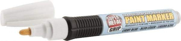 Super Met-Al - Light Blue Paint Marker - Fiber Tip, Oil Based - Eagle Tool & Supply