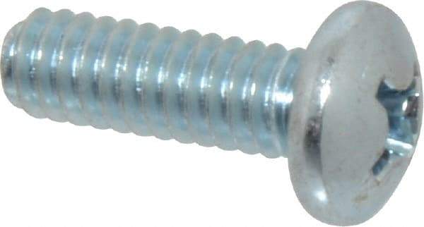 Value Collection - 1/4-20 UNC, 3/4" Length Under Head Phillips Drive Machine Screw - Pan Head, Grade 2 Steel, Without Washer - Eagle Tool & Supply