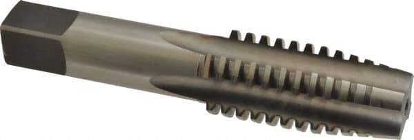 Made in USA - 1-1/8 - 5, Right Hand Thread, 2-9/16" Thread Length, Acme Thread Tap - 4 Flutes, Spiral Flute, 5-7/16" Overall Length, 2G Class of Fit, Plug Chamfer - Eagle Tool & Supply